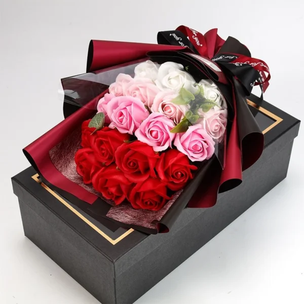 my-11134207-7rasm-m619nnff2j8rba 18 Gradient Roses Bouquet Boxes Soap Flower Valentines Cute Creative Surprise Gift